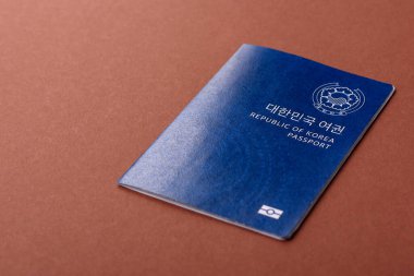 Seyahat etmek, uçmak ve iş yapmak için Kore pasaportu. Güney Kore belgesi, sınırı geçmek için kimlik
