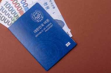 Seyahat etmek, uçmak ve iş yapmak için Kore pasaportu. Güney Kore belgesi, sınırı geçmek için kimlik