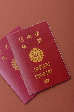 Seyahat etmek, uçmak ve iş yapmak için Japon pasaportu. Japonya belgesi, sınırı geçmek için kimlik