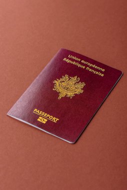 Seyahat etmek, uçmak ve iş yapmak için Fransız pasaportu. Fransa belgesi, sınırı geçmek için kimlik