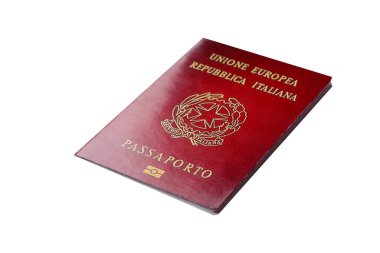 Seyahat, uçmak ve iş yapmak için İtalya pasaportu. İtalyanca belge, sınırı geçmek için kimlik