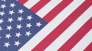 Amerikan pasaportu, Amerikan bayrağının arka planına karşı. Seyahat ve iş belgesi