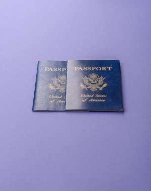 Seyahat, uçmak ve iş yapmak için ABD pasaportu. ABD belgesi, sınırı geçmek için kimlik