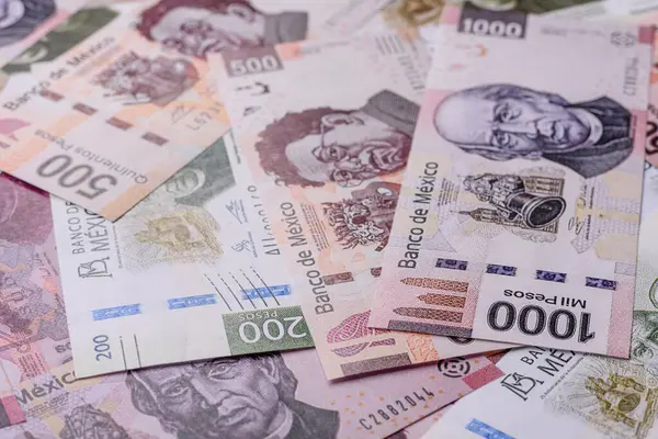 Para, Meksika parası, peso banknotlar. Meksika pezosu şeklinde kavramsal mali altyapı