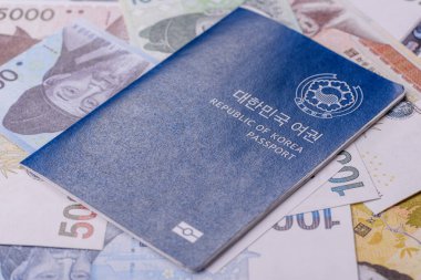 Seyahat etmek, uçmak ve iş yapmak için Kore pasaportu. Güney Kore belgesi, sınırı geçmek için kimlik