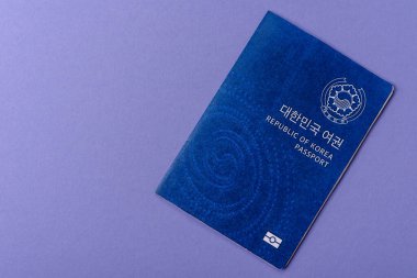 Seyahat etmek, uçmak ve iş yapmak için Kore pasaportu. Güney Kore belgesi, sınırı geçmek için kimlik