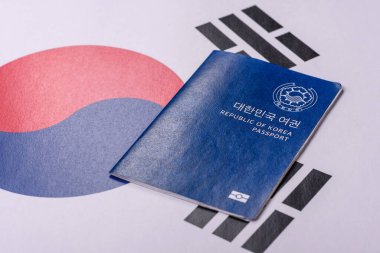 Seyahat etmek, uçmak ve iş yapmak için Kore pasaportu. Güney Kore belgesi, sınırı geçmek için kimlik