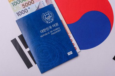Seyahat etmek, uçmak ve iş yapmak için Kore pasaportu. Güney Kore belgesi, sınırı geçmek için kimlik