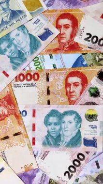 Arjantin Pezo kağıt parasının geçmişi, farklı değerlerde notlar. İş yapmak, kavramsal geçmiş