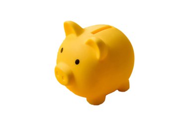 Piggy Bank madeni bir kavramsal arka plan olarak madeni paralar, iş yapmak, para biriktirmek, vergi ödemek ve borçları ödemek