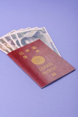 Seyahat etmek, uçmak ve iş yapmak için Japon pasaportu. Japonya belgesi, sınırı geçmek için kimlik