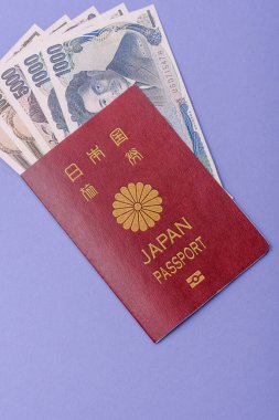 Seyahat etmek, uçmak ve iş yapmak için Japon pasaportu. Japonya belgesi, sınırı geçmek için kimlik