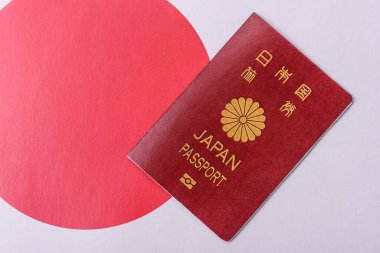 Seyahat etmek, uçmak ve iş yapmak için Japon pasaportu. Japonya belgesi, sınırı geçmek için kimlik