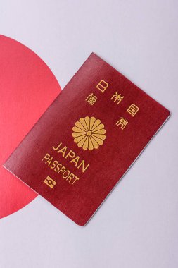 Seyahat etmek, uçmak ve iş yapmak için Japon pasaportu. Japonya belgesi, sınırı geçmek için kimlik