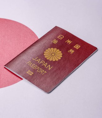 Seyahat etmek, uçmak ve iş yapmak için Japon pasaportu. Japonya belgesi, sınırı geçmek için kimlik
