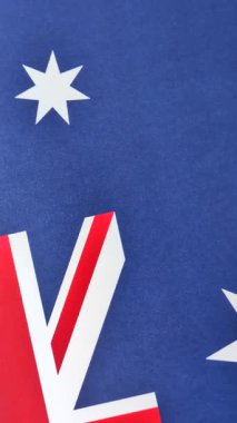 Arkaplan olarak Avustralya bayrağı. Bağımsızlık Günü, Austarlia 'da seyahat ve öğrenim