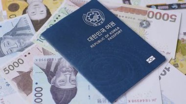 Seyahat etmek, uçmak ve iş yapmak için Kore pasaportu. Güney Kore belgesi, sınırı geçmek için kimlik