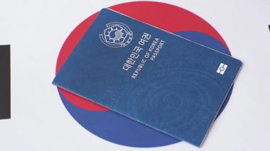 Seyahat etmek, uçmak ve iş yapmak için Kore pasaportu. Güney Kore belgesi, sınırı geçmek için kimlik