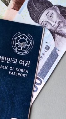 Seyahat etmek, uçmak ve iş yapmak için Kore pasaportu. Güney Kore belgesi, sınırı geçmek için kimlik