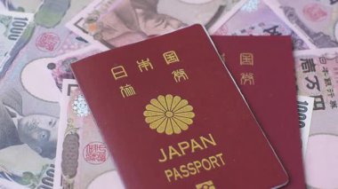 Seyahat etmek, uçmak ve iş yapmak için Japon pasaportu. Japonya belgesi, sınırı geçmek için kimlik