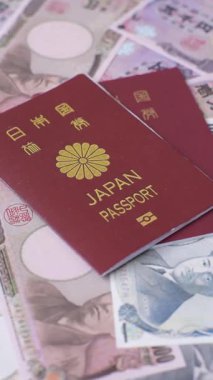 Seyahat etmek, uçmak ve iş yapmak için Japon pasaportu. Japonya belgesi, sınırı geçmek için kimlik