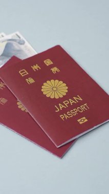 Seyahat etmek, uçmak ve iş yapmak için Japon pasaportu. Japonya belgesi, sınırı geçmek için kimlik