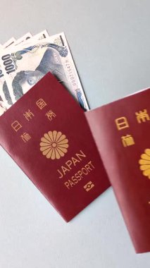 Seyahat etmek, uçmak ve iş yapmak için Japon pasaportu. Japonya belgesi, sınırı geçmek için kimlik