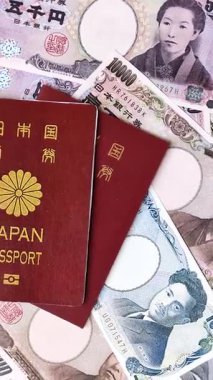 Seyahat etmek, uçmak ve iş yapmak için Japon pasaportu. Japonya belgesi, sınırı geçmek için kimlik