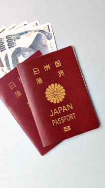Seyahat etmek, uçmak ve iş yapmak için Japon pasaportu. Japonya belgesi, sınırı geçmek için kimlik