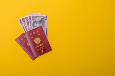 Seyahat etmek, uçmak ve iş yapmak için Japon pasaportu. Japonya belgesi, sınırı geçmek için kimlik