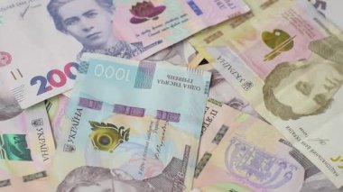Ukrayna parası, Hryvnia, kağıt banknotlar, nakit. İş yapmak, seyahat etmek için Ukrayna parası