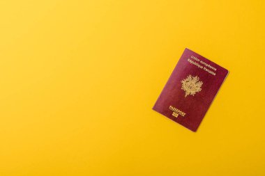 Seyahat etmek, uçmak ve iş yapmak için Fransız pasaportu. Fransa belgesi, sınırı geçmek için kimlik