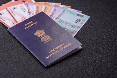 Hindistan pasaportu ve seyahat, uçma ve iş yapma biletleri. Hindistan belgesi, sınırı geçmek için kimlik