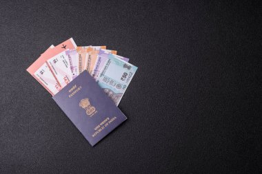 Hindistan pasaportu ve seyahat, uçma ve iş yapma biletleri. Hindistan belgesi, sınırı geçmek için kimlik