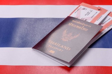 Seyahat, uçmak ve iş yapmak için Tayland pasaportu. Tayland belgesi, sınırı geçmek için kimlik