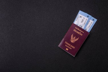 Seyahat, uçmak ve iş yapmak için Tayland pasaportu. Tayland belgesi, sınırı geçmek için kimlik