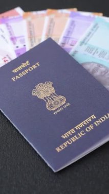 Hindistan pasaportu ve seyahat, uçma ve iş yapma biletleri. Hindistan belgesi, sınırı geçmek için kimlik