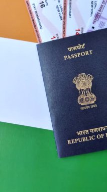 Hindistan pasaportu ve seyahat, uçma ve iş yapma biletleri. Hindistan belgesi, sınırı geçmek için kimlik