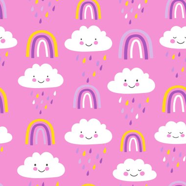 Çizgili renkli desenli. Vektör kusursuz desen. Çocuk kıyafetleri ve okul malzemeleri için harika..