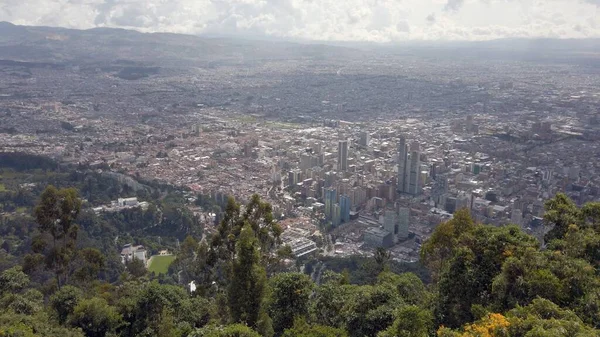 Letecký Pohled Historické Koloniální Styl Centra Bogoty Kolumbie — Stock fotografie