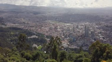  Bogota, Kolombiya şehir merkezindeki tarihi sömürge tarzının insansız hava görüntüleri.