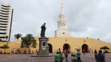 Kolombiya, Cartagena de Indias 2022 - Eski İspanyol sömürgesi Unesco Heritage kasabası Cartagena, Güney Amerika turistik merkezi. 