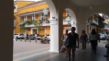 Kolombiya, Cartagena de Indias 2022 - Eski İspanyol sömürgesi Unesco Heritage kasabası Cartagena, Güney Amerika turistik merkezi. 