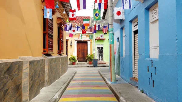 Colombia Cartagena Indias 2022 Passeggiando Strade Dell Antica Colonia Spagnola — Foto Stock