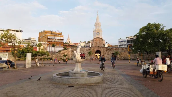 Kolumbia Cartagena Indias 2022 Séta Utcákon Régi Spanyol Gyarmati Unesco — Stock Fotó