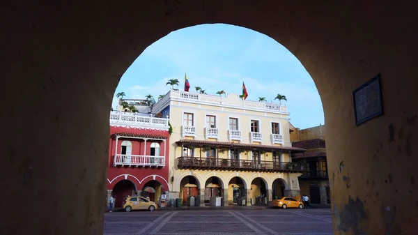 Kolumbia Cartagena Indias 2022 Séta Utcákon Régi Spanyol Gyarmati Unesco — Stock Fotó