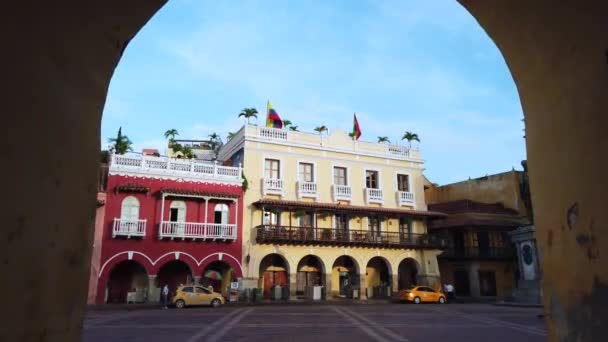 콜롬비아 Cartagena Indias 2022 Cartagena 스페인 식민지 Unesco Heritage 마을의 — 비디오