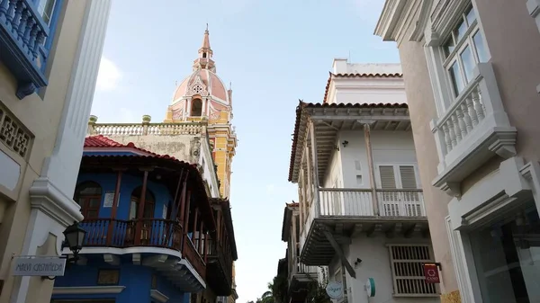 Colombia Cartagena Indias 2022 Paseando Por Las Calles Antigua Colonia —  Fotos de Stock