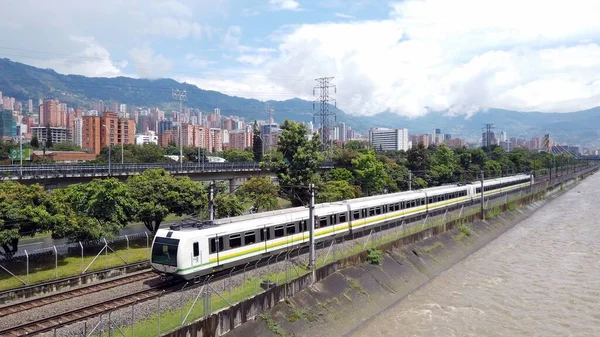 stock image Medellin, Colombia 2022 - Metropolitan subway public transport El Poblado station