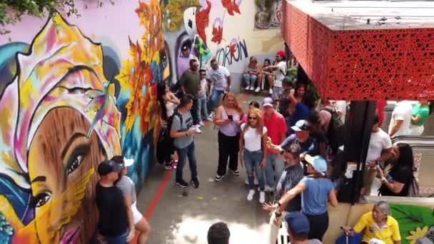 Медельїн Колумбія 2022 Комуна Нетрів Колись Один Найнебезпечніших Кварталів Світі — стокове відео
